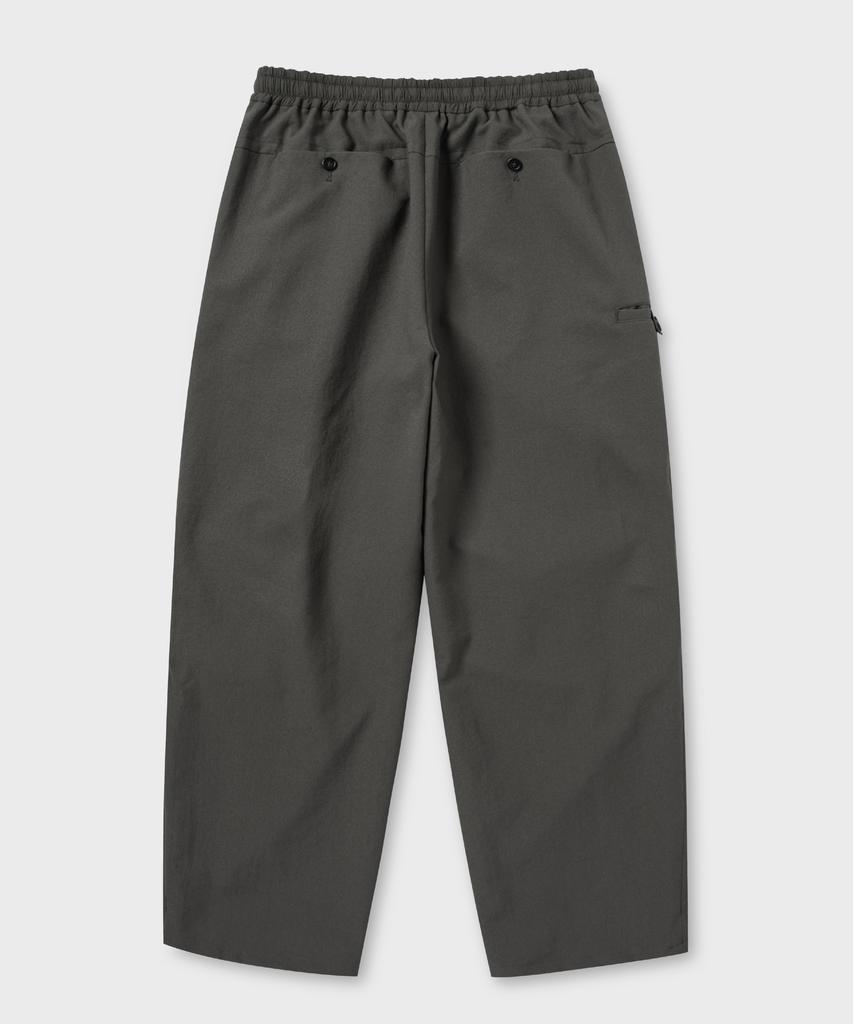 NONBLANK Loose Straight Fit String Pants_Khaki