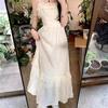 Gentle Wind Small A-shaped Long Skirt Summer New French Fairy Small White Dress Suspender Dress