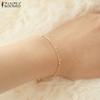 Frauen Party Urlaub Mode Chic Armband Schmuck Plain Armreif Gold Silber Kette Ornament