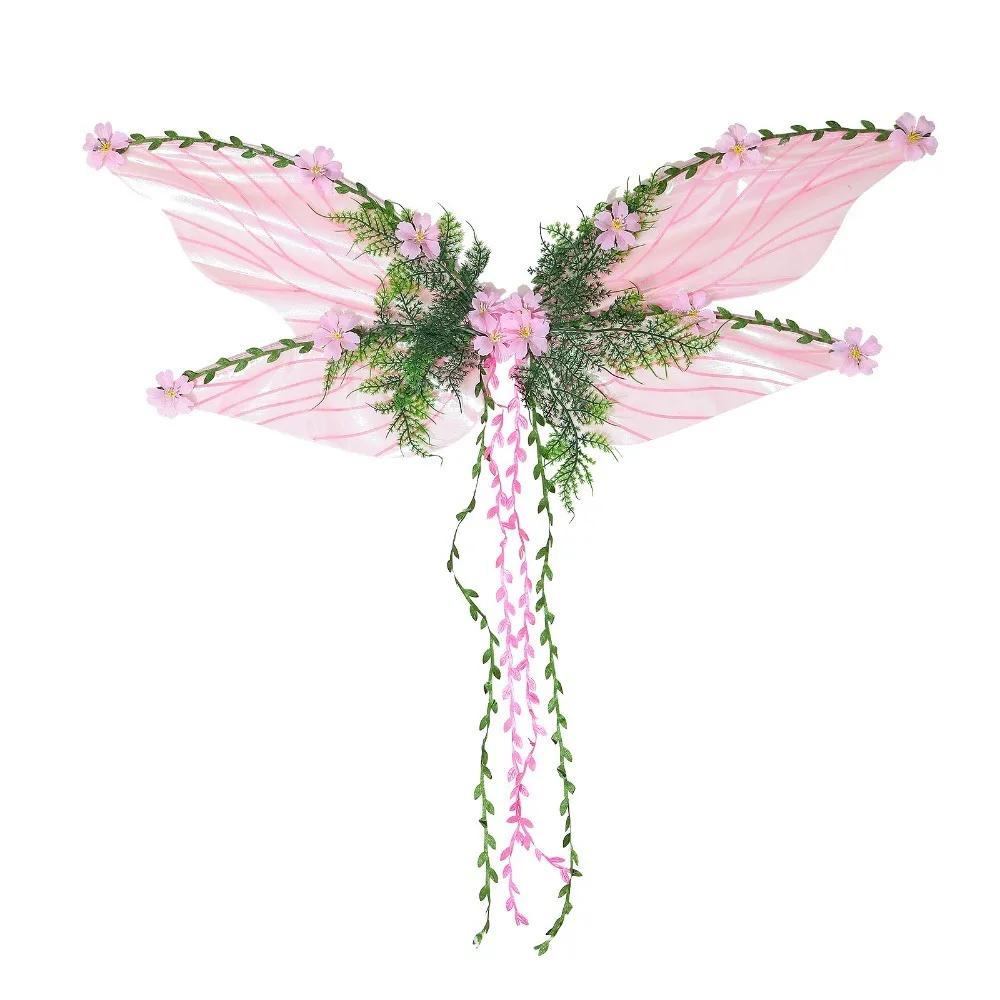 Fantasy Flowers Fairy Wing Vines Leaves Angel Wings Adult Size Fancy Dress Performance Art