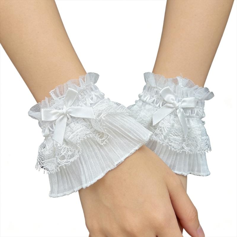 Elegant Lace Bowknot Arm Sleeves For Nails Photography Styling Fashionable Cuffs Sleeves Armwear Cosplay Accessories