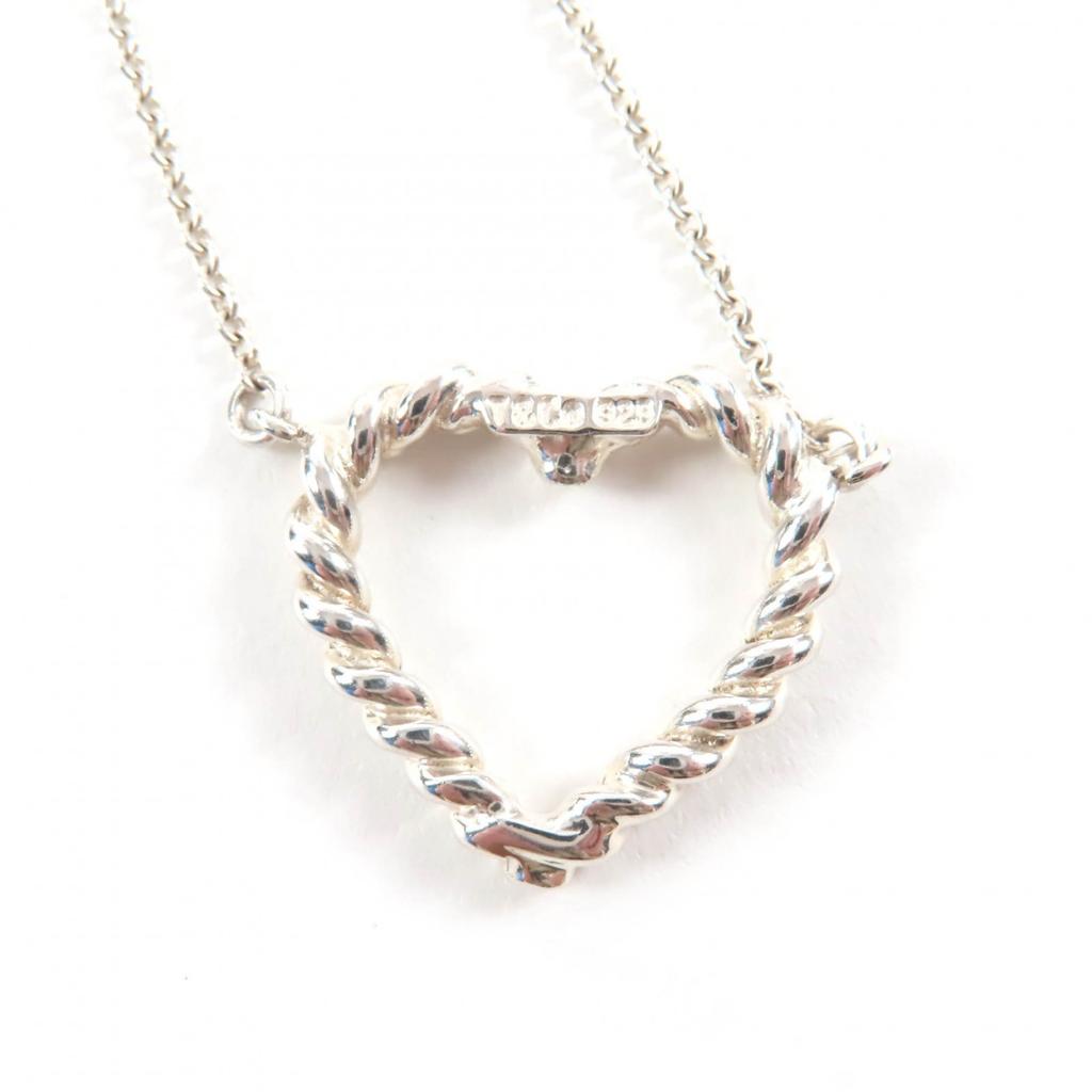 Excellent TIFFANY&Co. Necklace Heart Twist Silver 925 Women Used