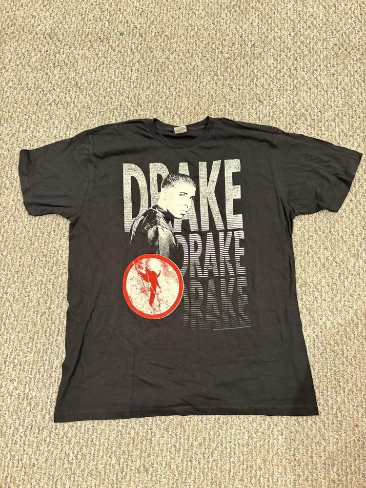 Drake Shirt Mens 2XL Black 2010 Away From Home Tour Rap Tee Hip Hop Graphic Unisex T-Shirt XL