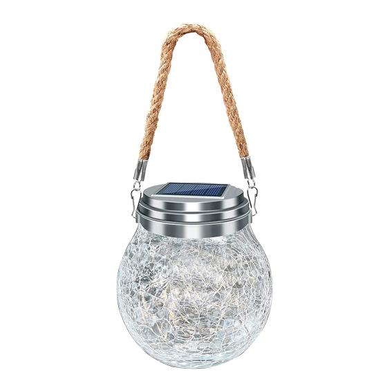 Solar Lantern Lights Waterproof Flickering Flame Garden Light Decorative Solar Hanging Lantern with 2 Modes for Yard Patio Decor