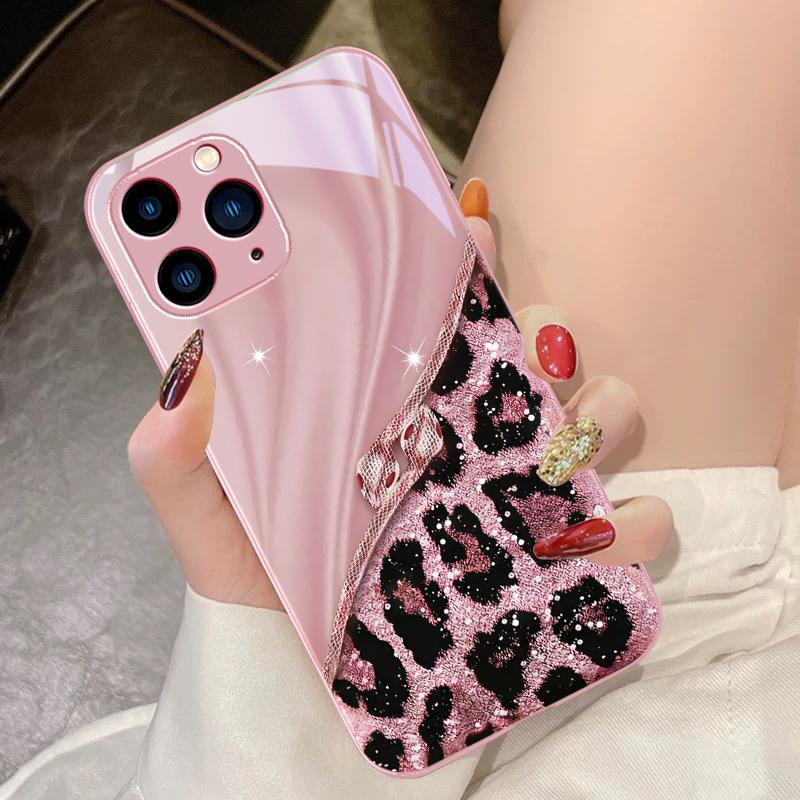 Colorful Patterns For IPhone 16 Pro Max 15 Pro 14 13 12 Mini 11 XS Max XR 7 8 Plu SE 2022 Tempered Glass Phone Case