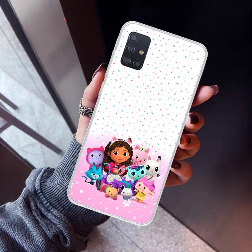 Cartoon Gabbys Dollhouse Phone Case For Samsung Galaxy A12 A52S A42 A32 A22 A51 A50 Note 20 Ultra 10 S10 Plus A71 A70 A31 A30 A1
