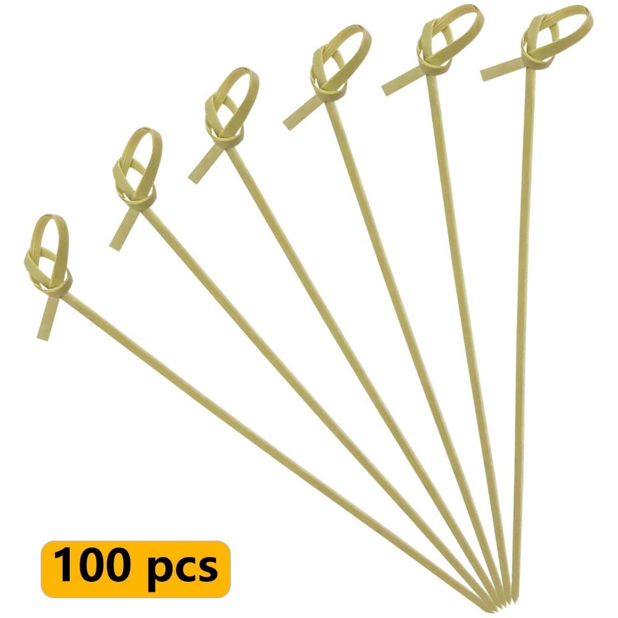 

12cm 100pcs Bamboo Cocktail Sticks Pick Martini Drink Stick Picks Levo Bar Tool