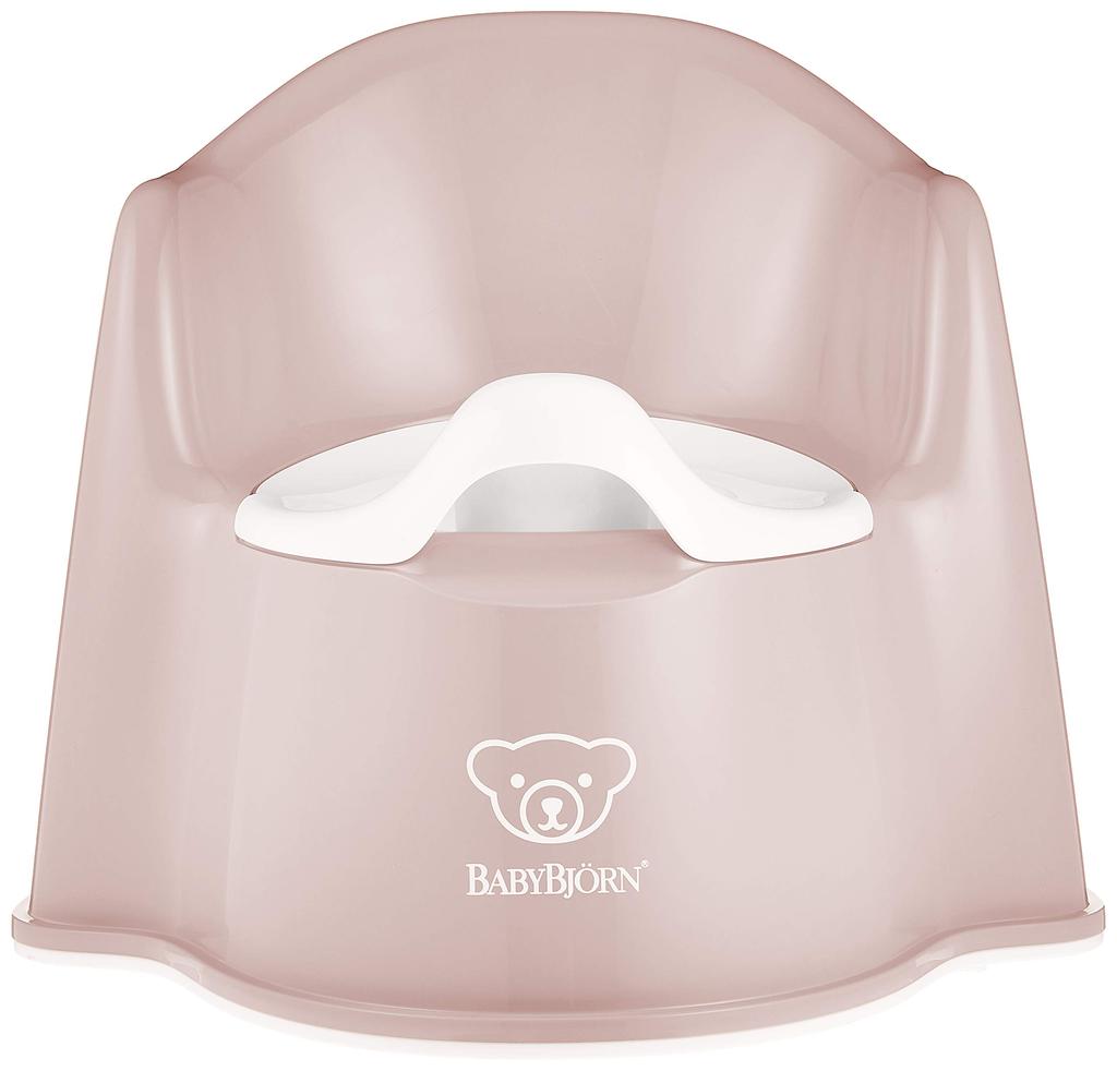 BabyBjörn [Japan Official Product with Warranty] Chair-type Potty, Powder Pink/White, 1 piece (x 1)