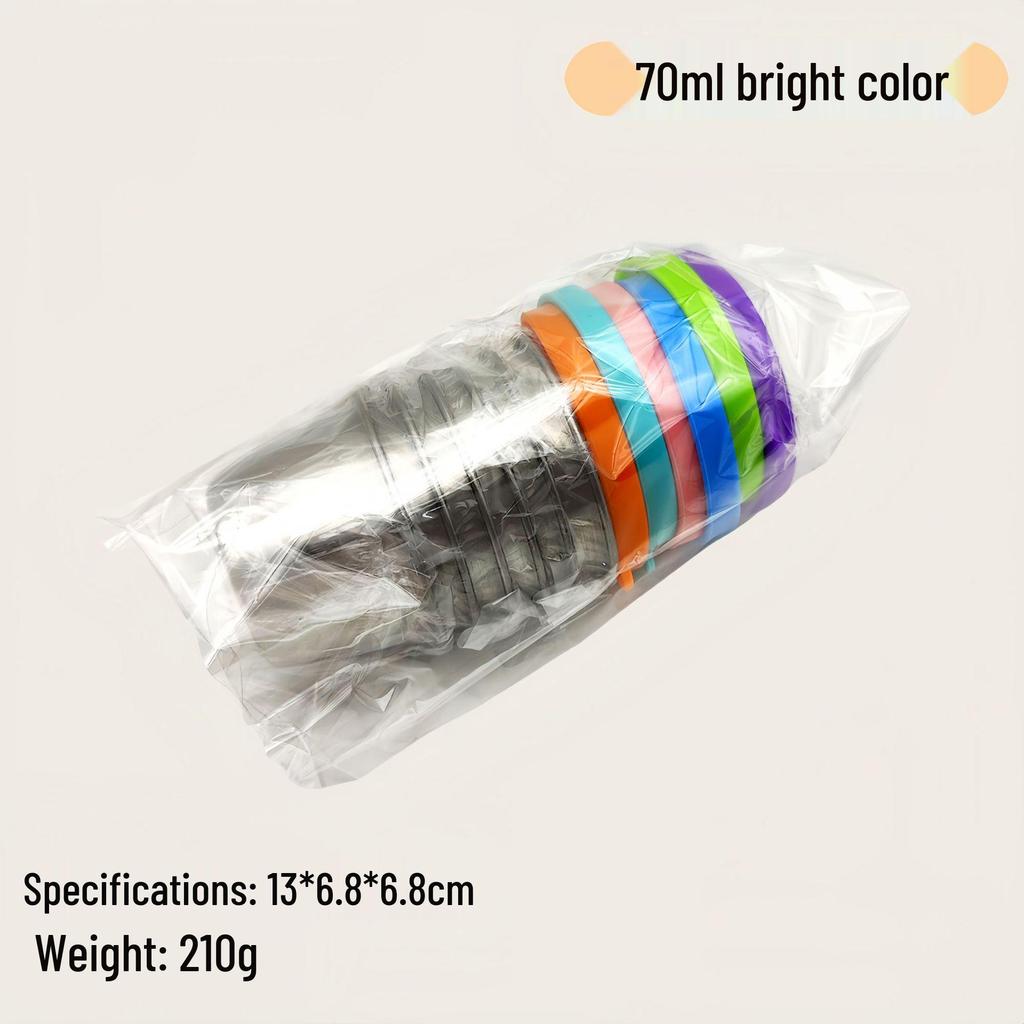 Reusable Sauce Cup with Macaron Lid - 304 Stainless Steel, 40/50/70ML, Portable Dipping or Seasoning Dish.