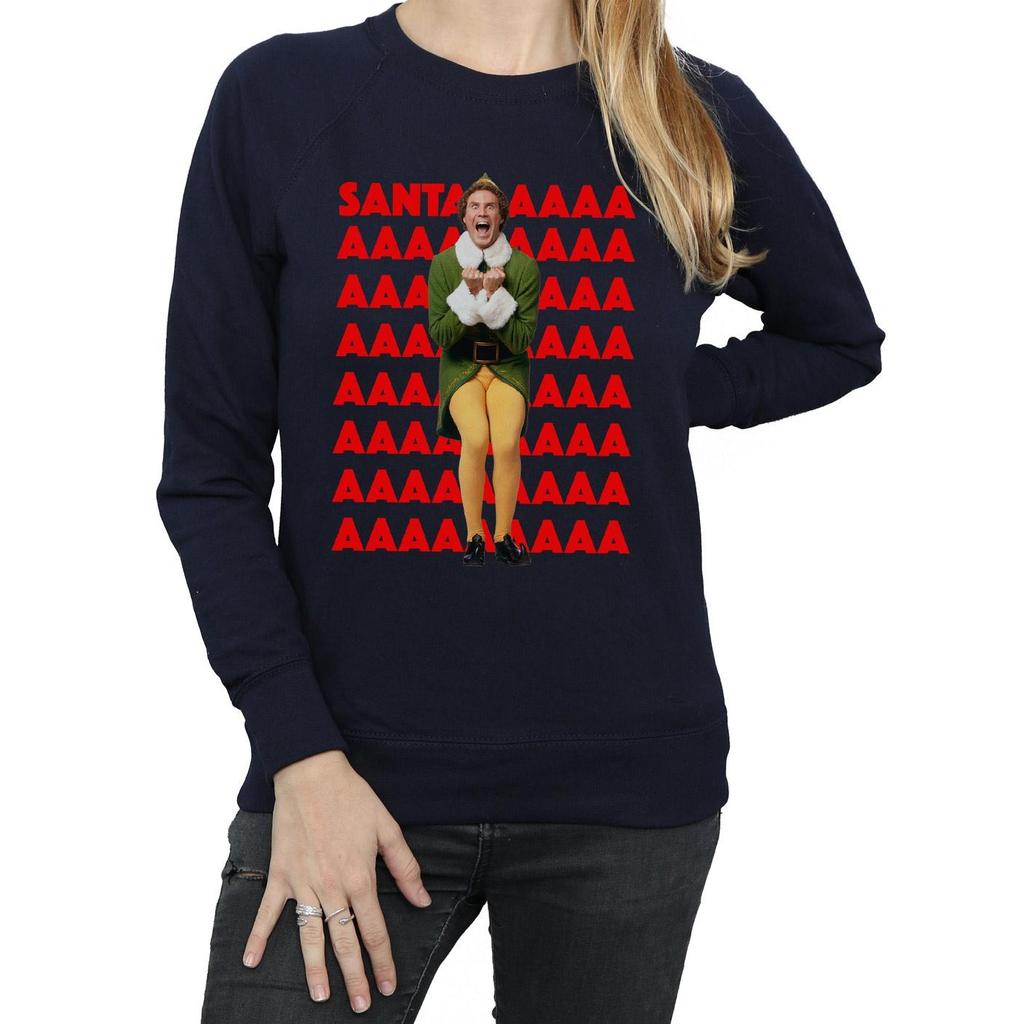 Elf Womens/Ladies Buddy Santa Scream Sweatshirt