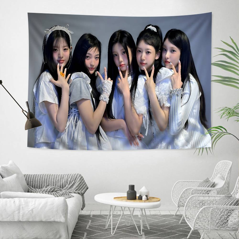 Popular Famous Band IILLIT Chart Tapestry Art Science Fiction Room Home Decor Cheap Hippie Wall Hanging