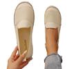 Spring and Autumn New Flying Woven Shoes Women's Shallow Mouth One Pedal Casual Shoes Comfortable and Lightweight Hemp Rope Large Size Flat Shoes