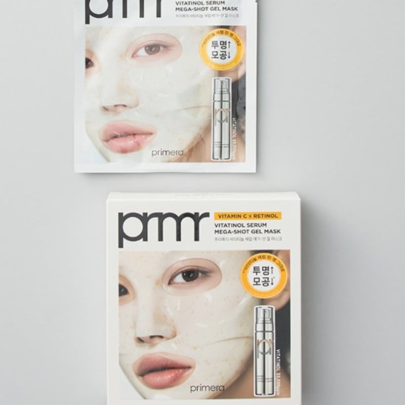 

[Primera] Сывороточная маска Vitatinol Megashot 2 типа (Выберите 1) (Гель-маска с ретинолом + витамином С) 1 piece