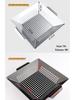 Quadratische Edelstahl-Grillpfanne - Outdoor-Grillwerkzeug