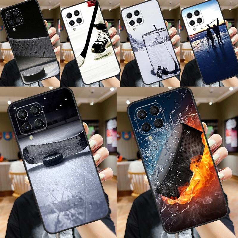 Hockey Stick and Puck For Samsung Galaxy M31 M32 M12 M52 M13 M33 M53 M11 M51 M15 M55 M14 M34 M54 M30s M20 Case