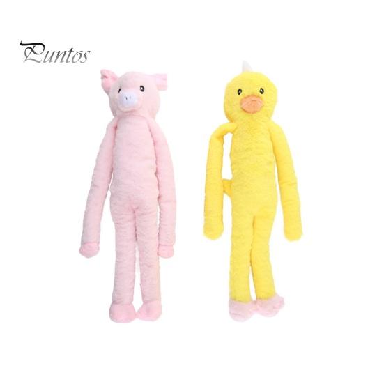 Dog Chew Toy Cartoon Pig Duck Shape Pet Toy with Built-in Sound Teeth Cleaning Boredom Relief Interactive Dog