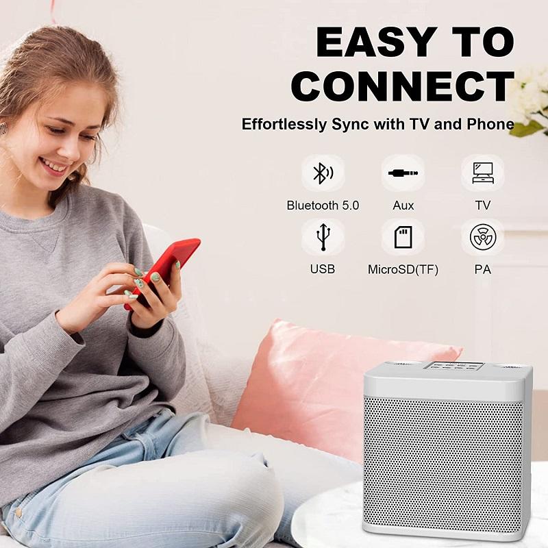 Portable Karaoke Machine Professional Dual Wireless Microphone Integrated Singing Machine Family KTV Audio Set for Adult and Kid
