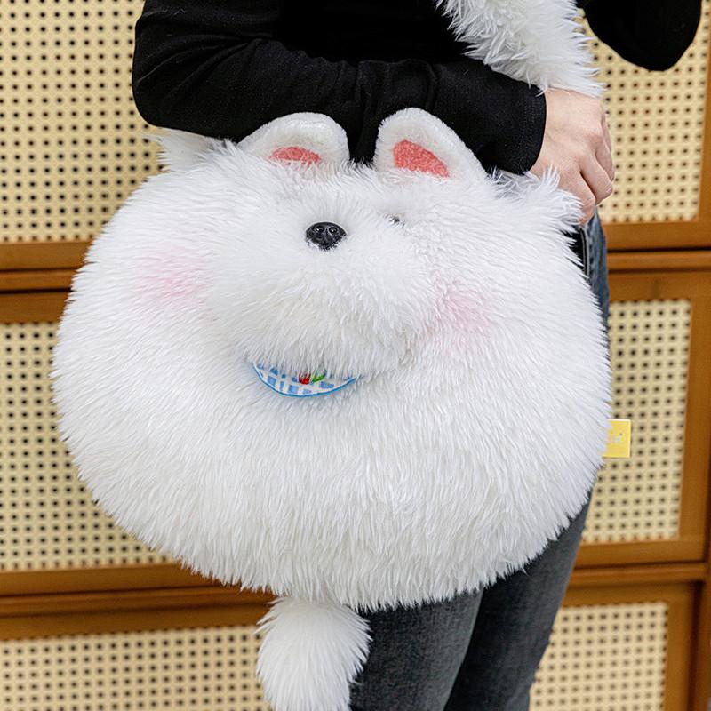 West Highland Terrier Plush Toys Crossbody Bag Short Fur Girls Gift Children