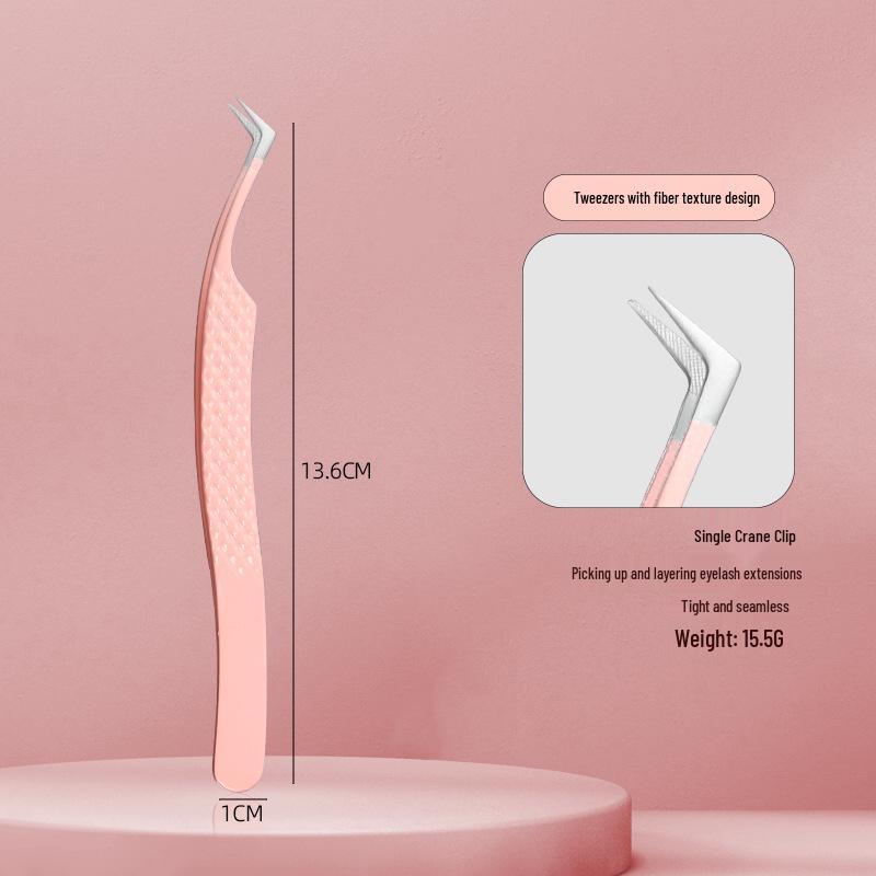Gold Stainless Steel Precision Eyelash Tweezers for Grafting and Separation
