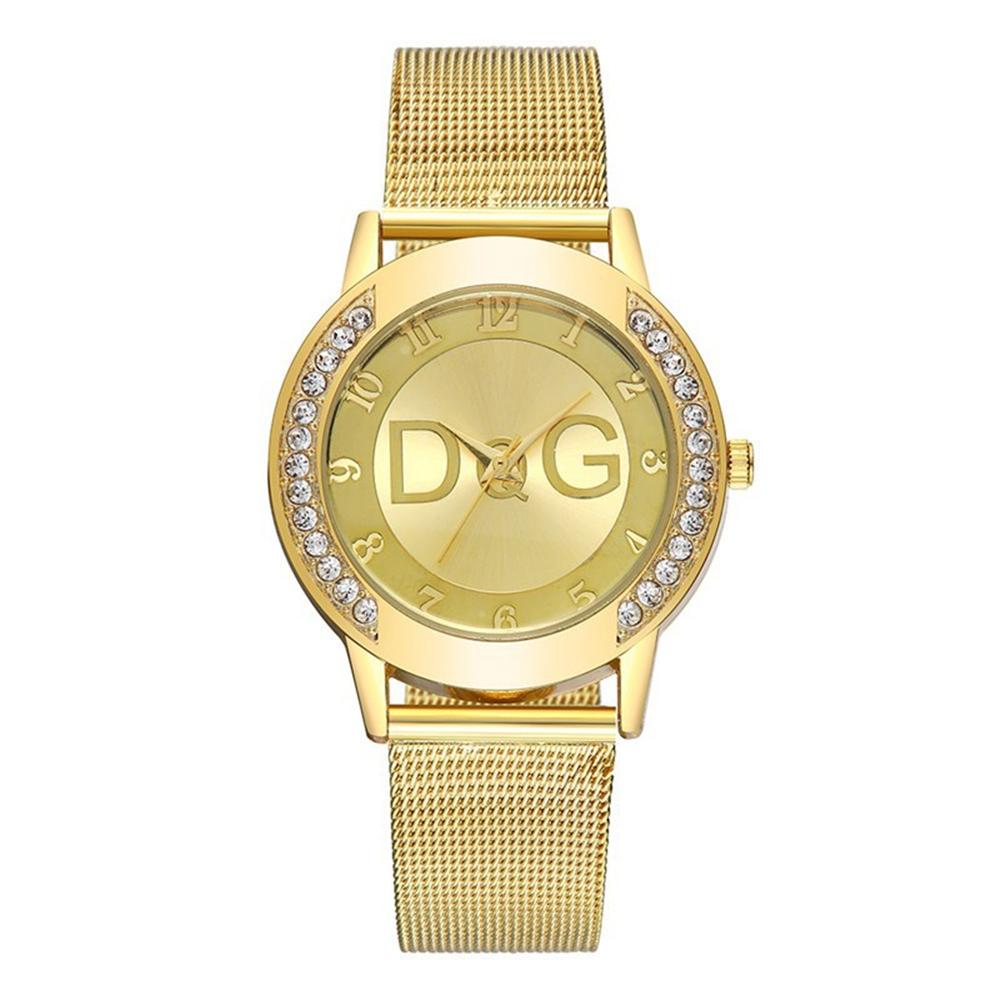 Luxury  Women's Watches With Diamonds Simple Digital Design Ladies' Quartz Watch Casual Gold Mesh Belt Women Clock Strap