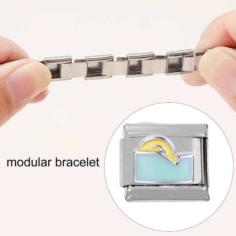Personalized Alternative Patterns Italian Charm Bracelet Link Stainless Steel Removable Modules for Italian Bracelets