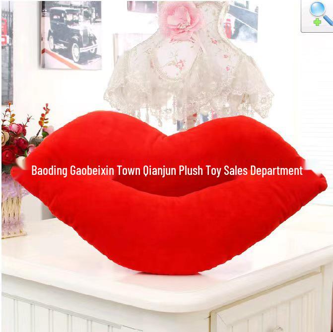 Cuscino Decorativo Labbra Rosse Sexy: Peluche Carino, Creativo e Originale per Regalo di San Valentino