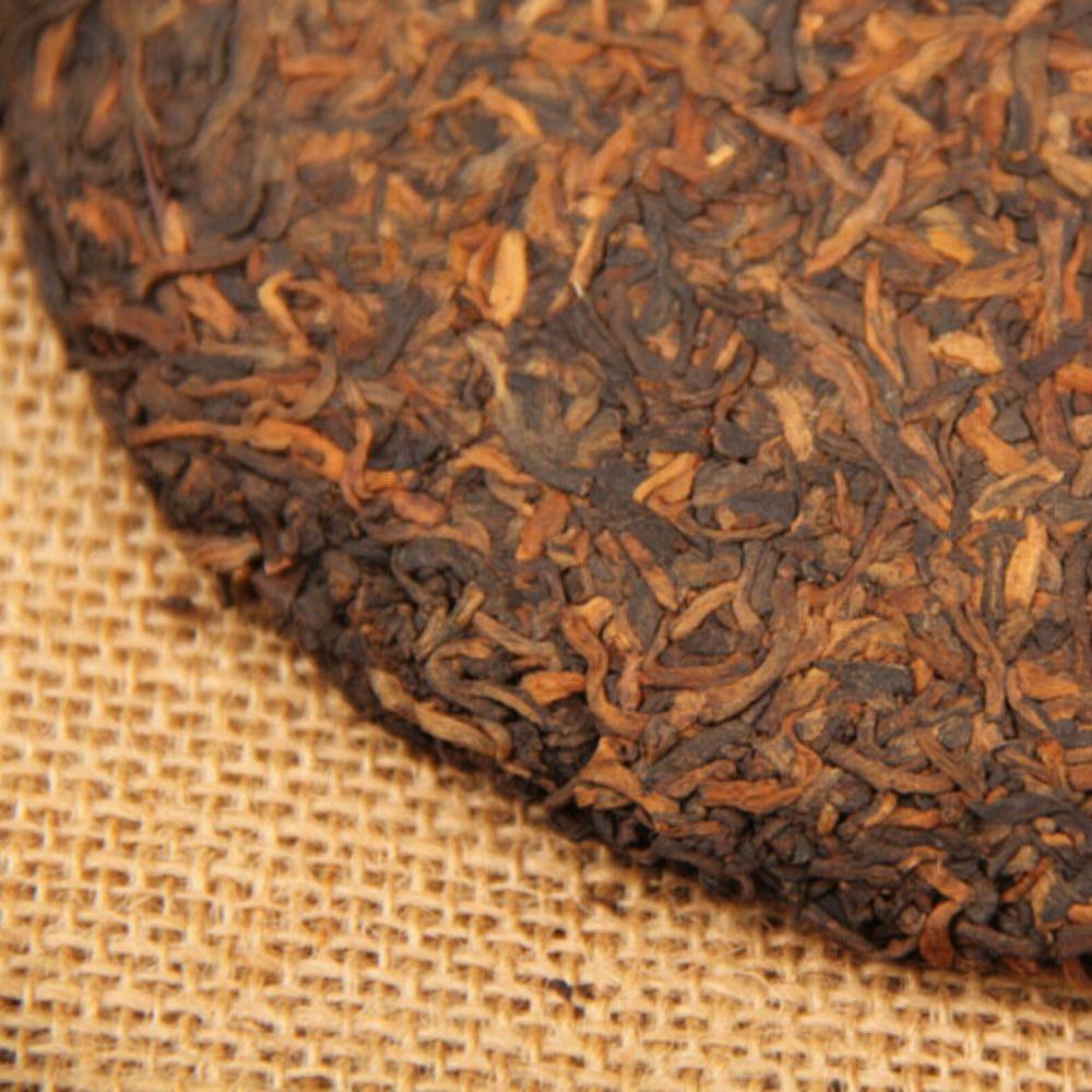 357g Organic Ripe Pu Erh Tea Cake Golden Bud Palace Chinese Black Tea