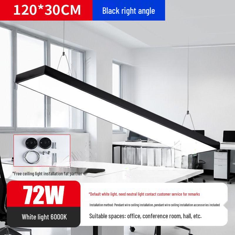 Minimalist Rectangular LED Pendant Light for Barber Shop, Office, or Living Room Ceiling