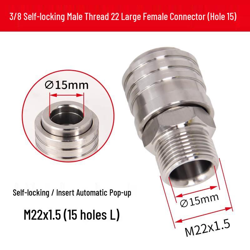 High-Pressure Copper Quick-Connect Water Hose Adapter for Car Washers