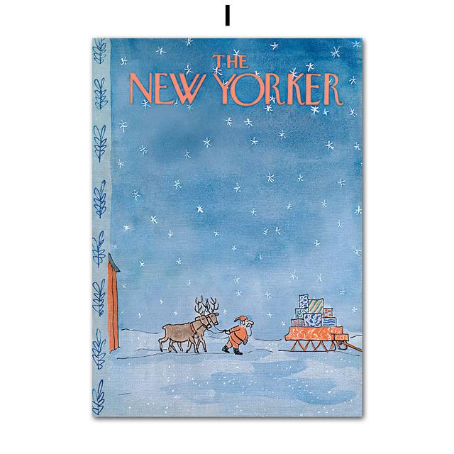 Weihnachten Santa Claus Candy Vintage Magazin Cover Wand Kunst Leinwand Malerei Poster Und Drucke Wand Bilder Für Schlafzimmer Dekor Kein Rahmen