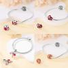 100% Copper Strawberry Lipstick Ladybird China Red Charms Beads Fitoriginal Bracelets For Women Diy Jewellery