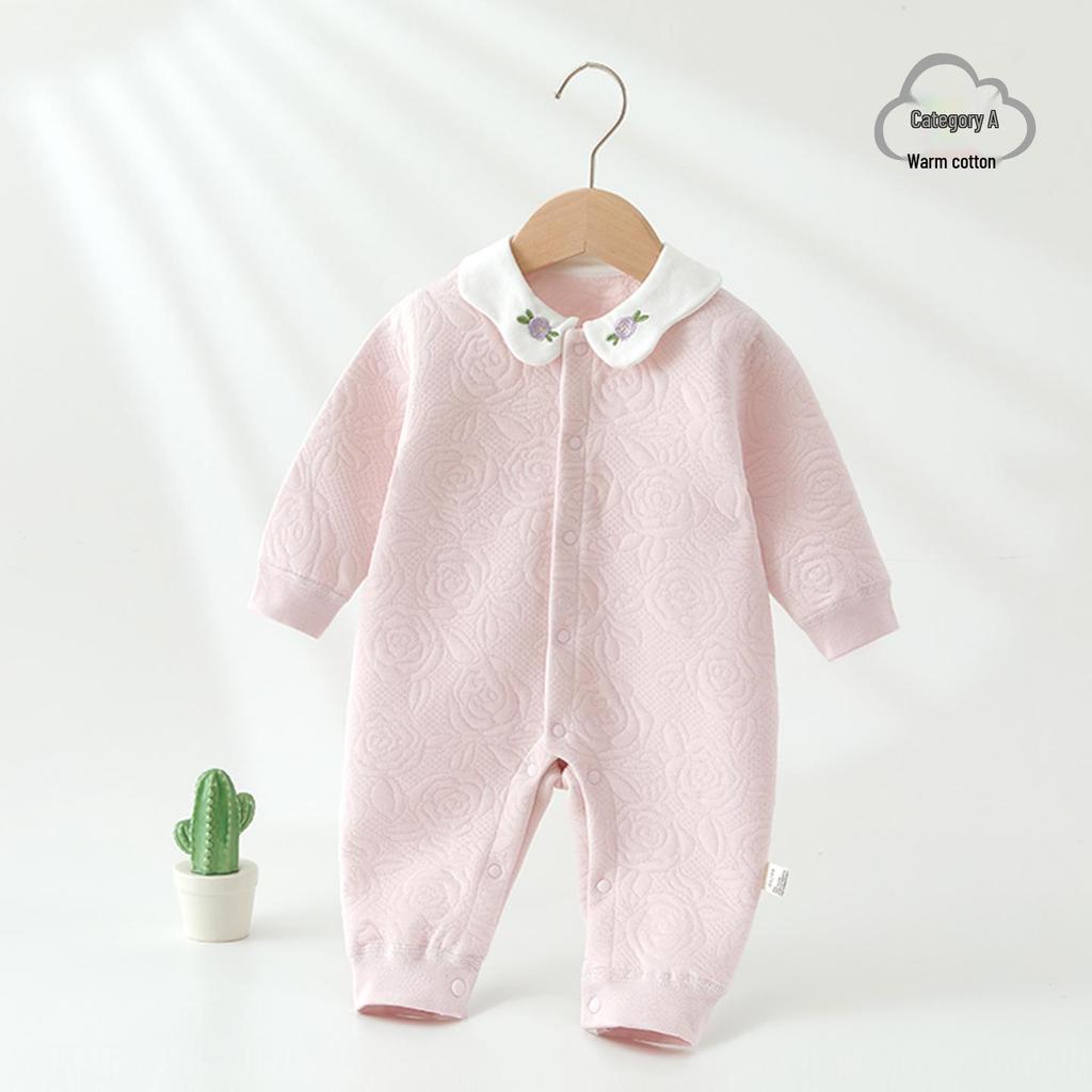 Baby Girl Winter Romper: Warm A-Class Onesie for Crawling, Size 73 (0-1 Year Old)