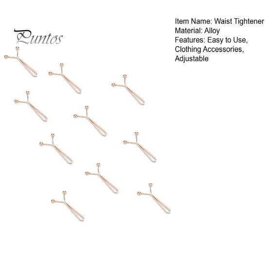 Waist Tightener Set 10Pcs for Pants, Reusable Cincher Clip Slimming Buckle Loose Jeans, No Sewing Adjustable Waistband Skirts Invisible