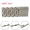 10 Pcs Twist Drill Bits 3mm HSS Drilling Auger Bit For Electric Drill Woodworking Carpentry Power Tools Accessories