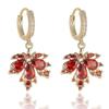 2024 Red Maple Leaf Temperament Earrings: Versatile & Trendy Autumn/Winter Design for Women