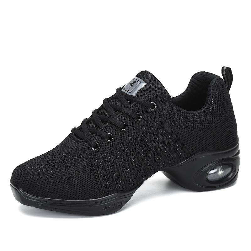 Black dance shoes, wearing Yang Liping square dance shoes, breathable summer dance shoes, soft-soled fitness dance shoes