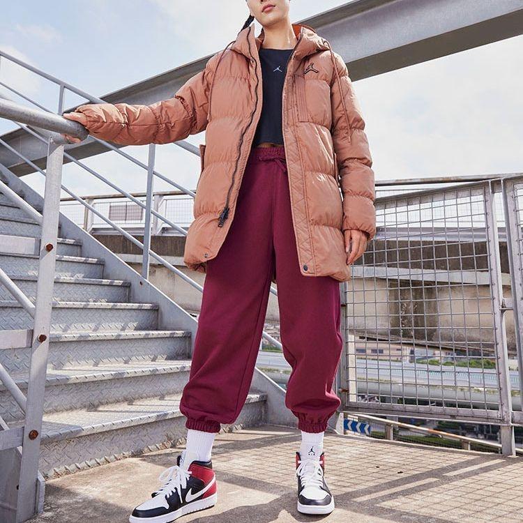 Air Jordan Einfarbige Reißverschluss Daunenjacke Herren Braun DZ4554-256