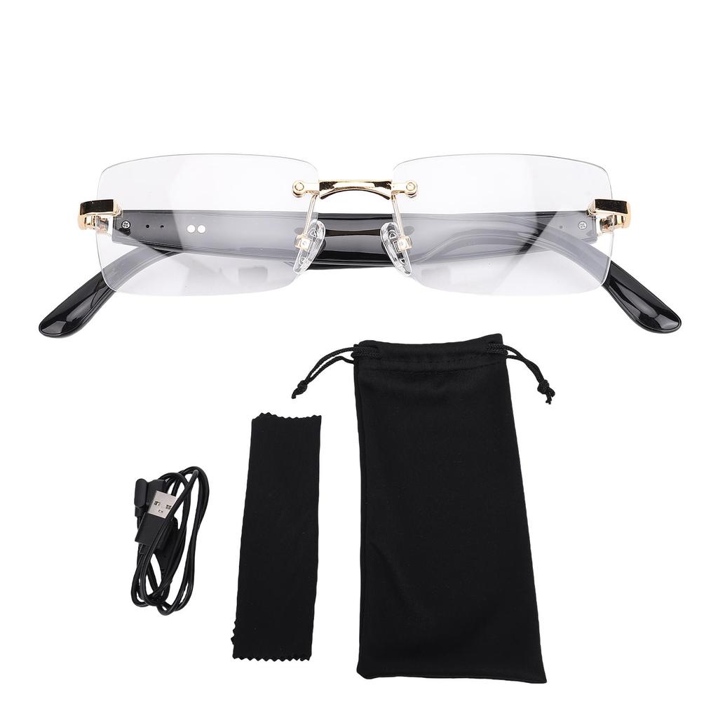 AI Smart Glasses Real Time Translation 180mAh Battery Noise Reduction Multifunctional Bluetooth 5.4 