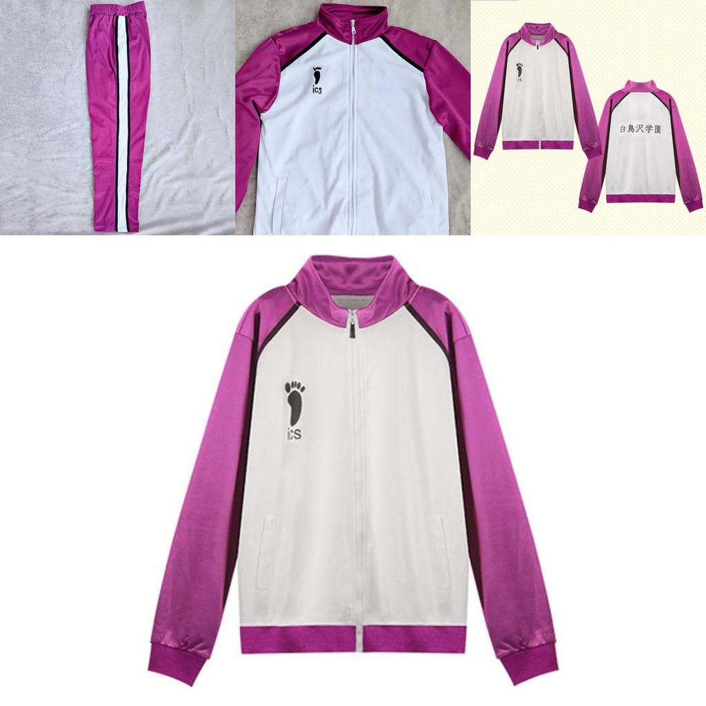 Stylish And Comfortable Haikyuu Cosplay Shiratorizawa Gakuen Koukou Sportswear Uniform Set