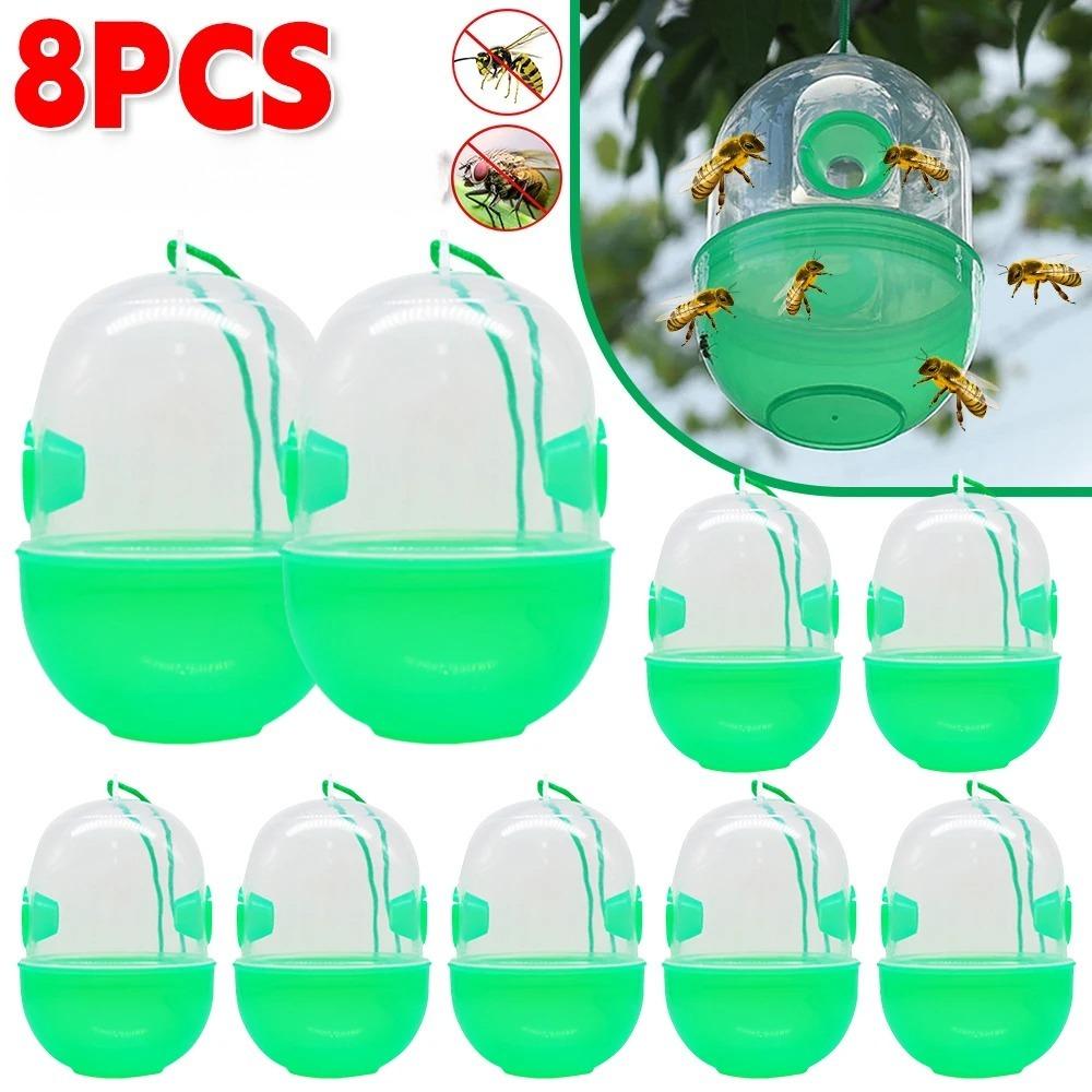8PCS Reusable Fly Wasp Insect Traps Hanging Plastic Asian Hornet Catcher Fly Killer Orchard Insect Trap Pest Control Products