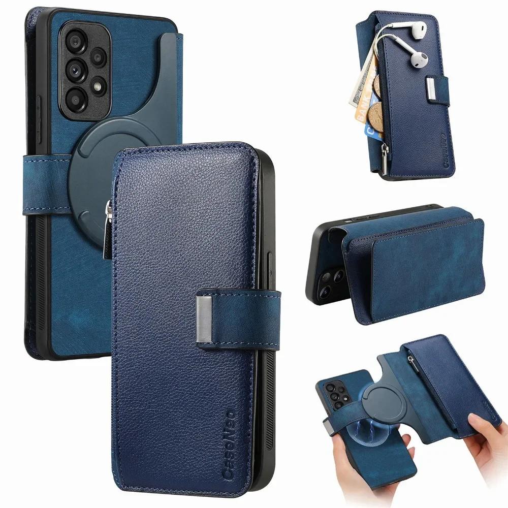 2 In 1 Detachable Wallet Case for Samsung Galaxy S24 Ultra S21 S23 FE S22 Plus A55 A54 A53 A52S A35 A34 A33 A25 A15 A14 5G A05