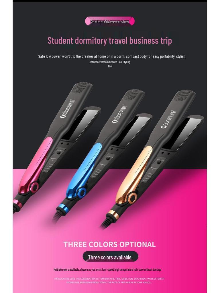 Dual-Function Straightener and Curler with Temperature Control