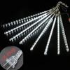 Solar Meteor Shower Rain String Lights Waterproof Garden Light 8 Tubes Christmas Tree Holiday Party Wedding Holiday Decoration