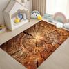 Retro Wood Grain Tree Growth Ring Rug Brown Gray Non-slip Carpet Living Room Bedroom Playroom Sofa Doormat Home Decor