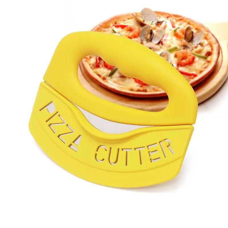 1Pc Half-circle Pizza Knife with Protective Cover, Multi-purpose Stainless Steel Cutter