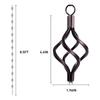 Hanging Rain Chain with Twisted-Loop Elements Weatherproof for Pergola