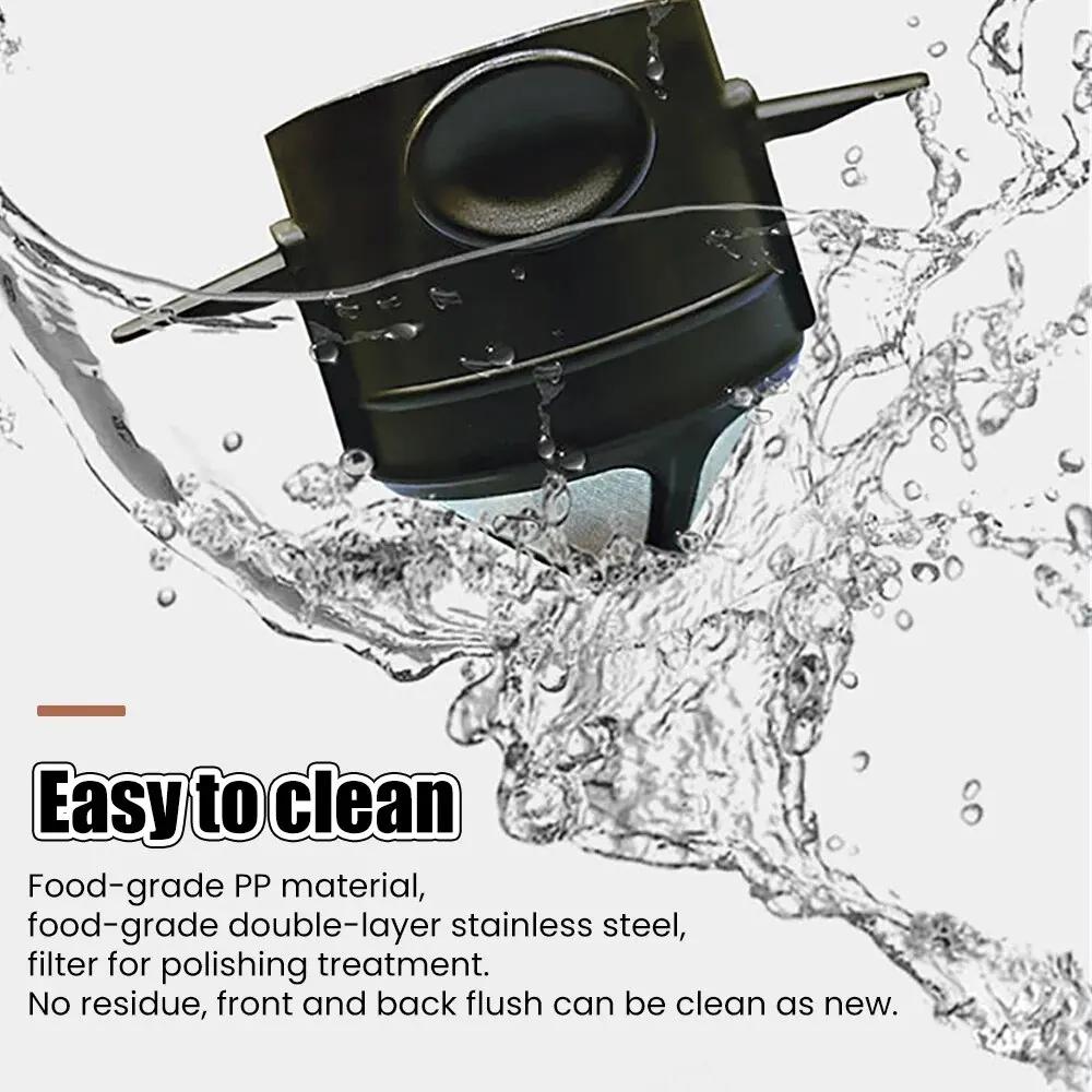 Home Angel Portable Coffee Filter Cup Double Layer Filter Foldable Hand Rinse Stainless Steel Coffee Filter