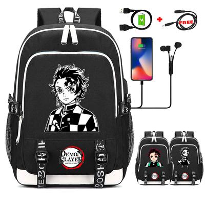 Yeni Anime Cosplay Sırt Çantası Karikatür Usb Büyük Kapasiteli Sırt Çantası Dizüstü Unisex Öğrenciler Erkek Kız Okul Çantaları Seyahat Sırt Çantası Açık Çanta