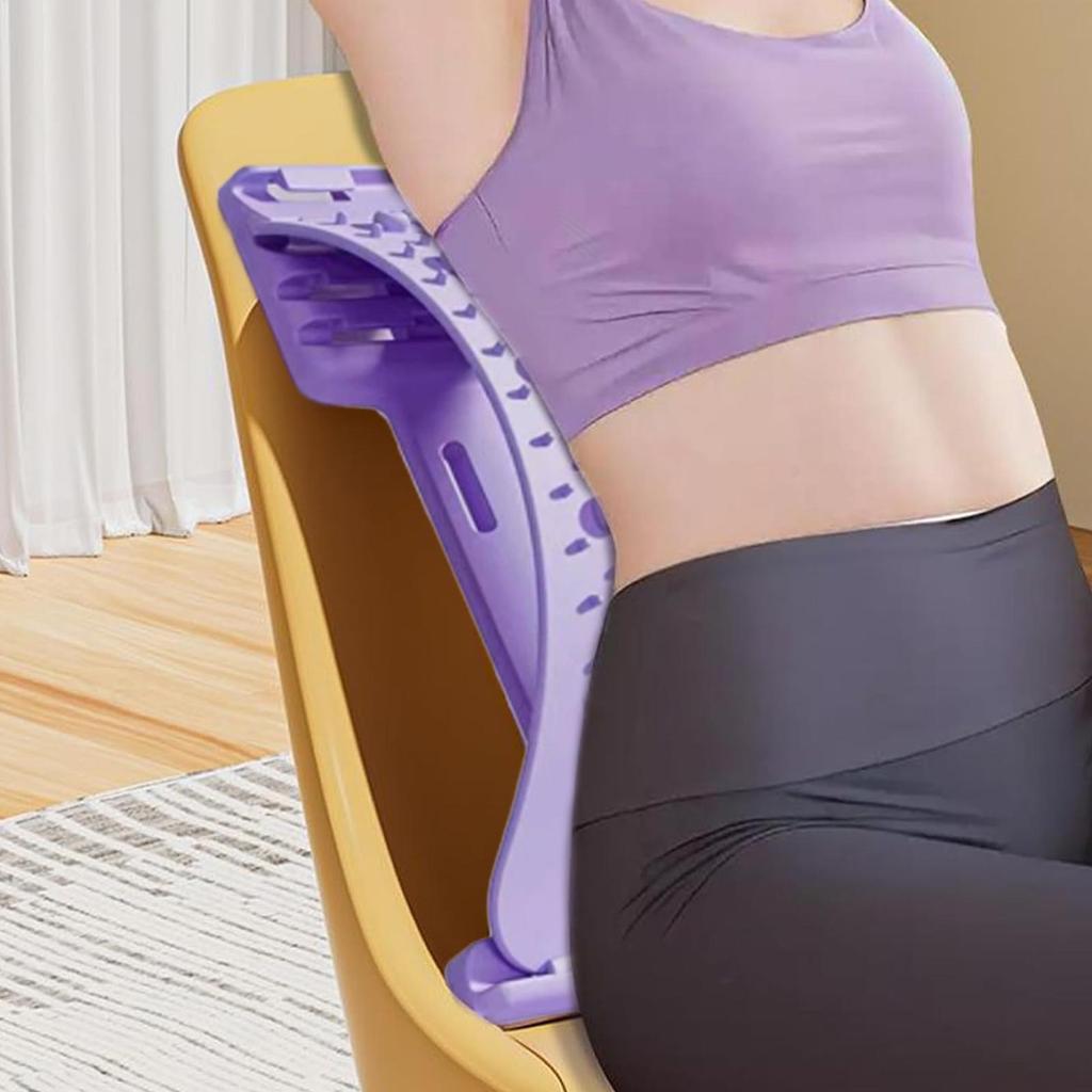 3-stufig verstellbares Lendenwirbelmassagegerät Rückenstrecker Verstellbares rutschfestes Lendenmassagegerät für Körperregeneration Muskelentspannung Yoga