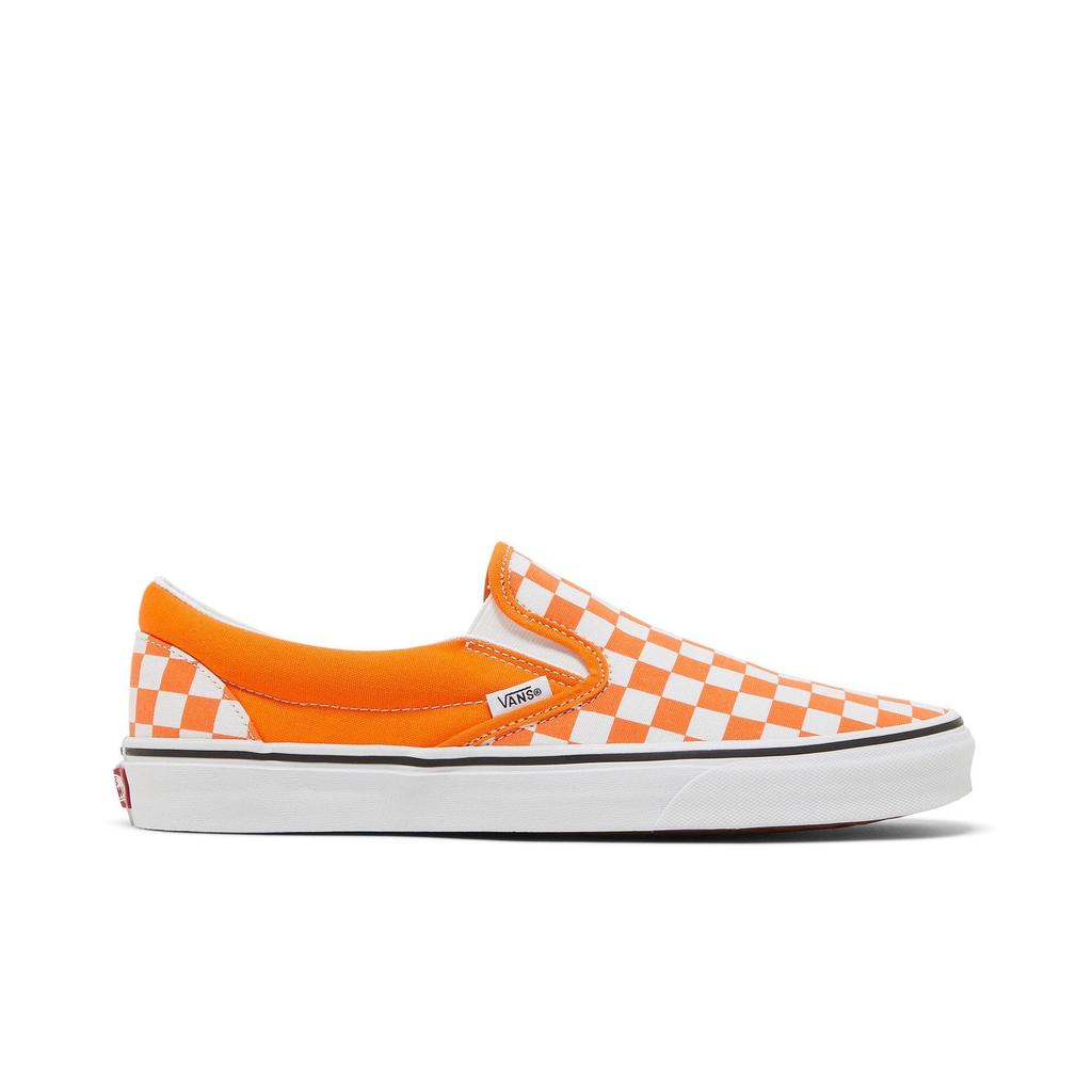Vans Classic Slip- 'Orange Tiger Checkerboard' (Unisex) Orange Tiger / True White Skateboard Shoes VN000XG8AZZ